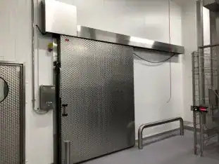 puerta deslizante automática que abre hacia la derecha fabricada en acero resistente